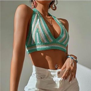 Shein crop knit top